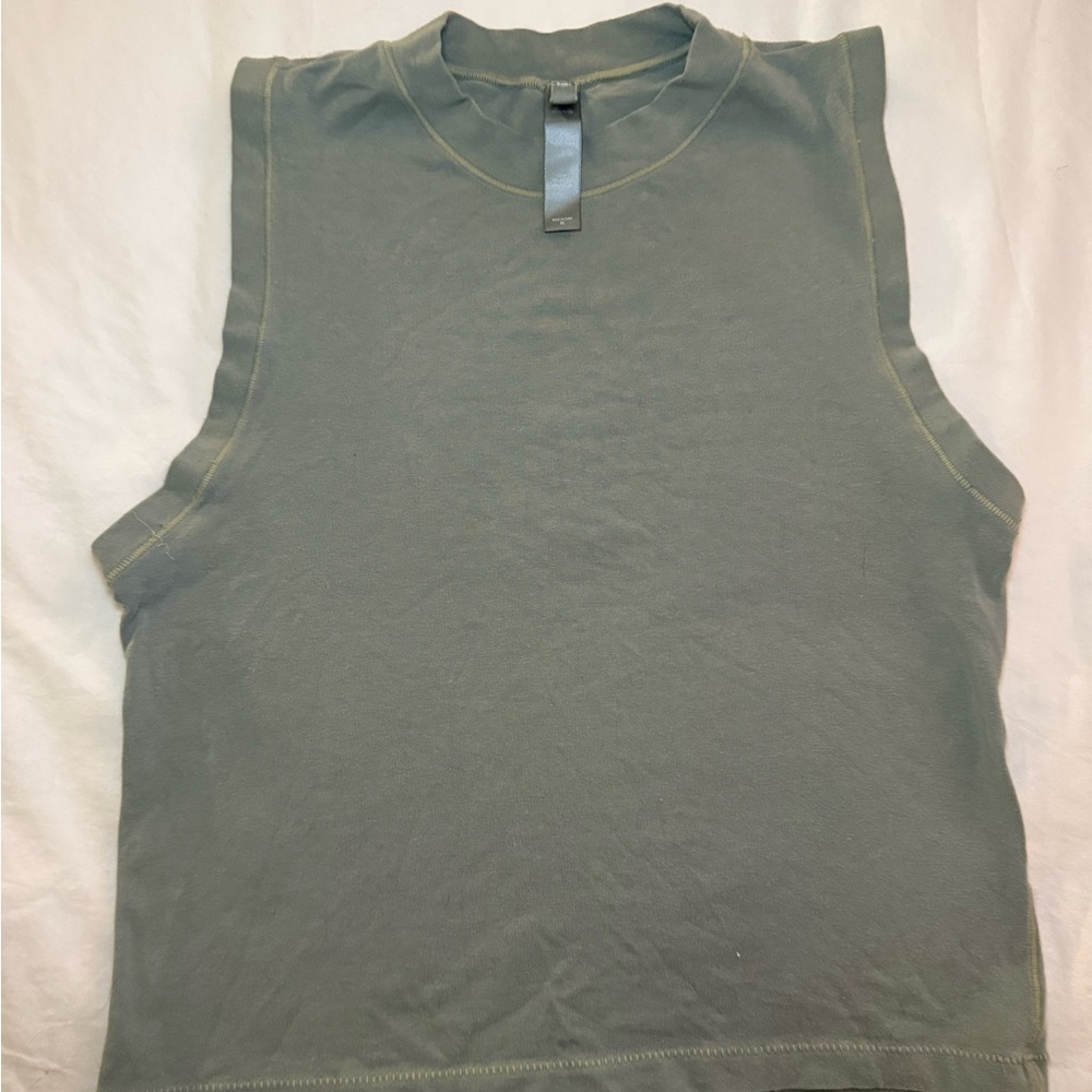 SKIMS Green Sleeveless Muscle Tee